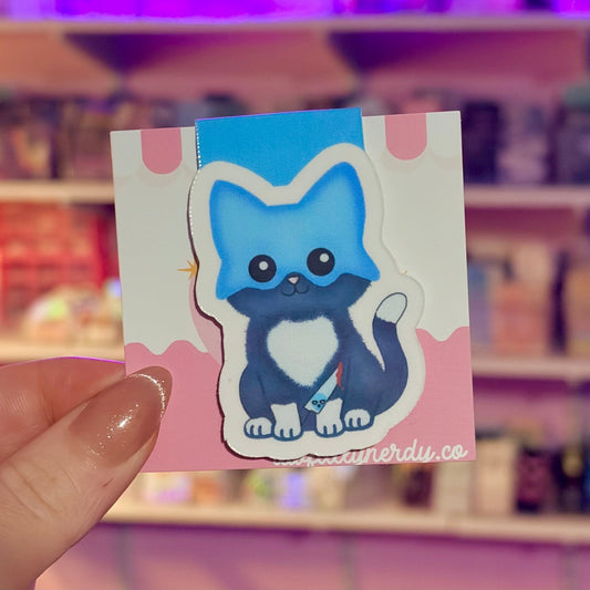 Lights Out Fred the Cat Inspired Magnetic Bookmark - Starry Skies Austin