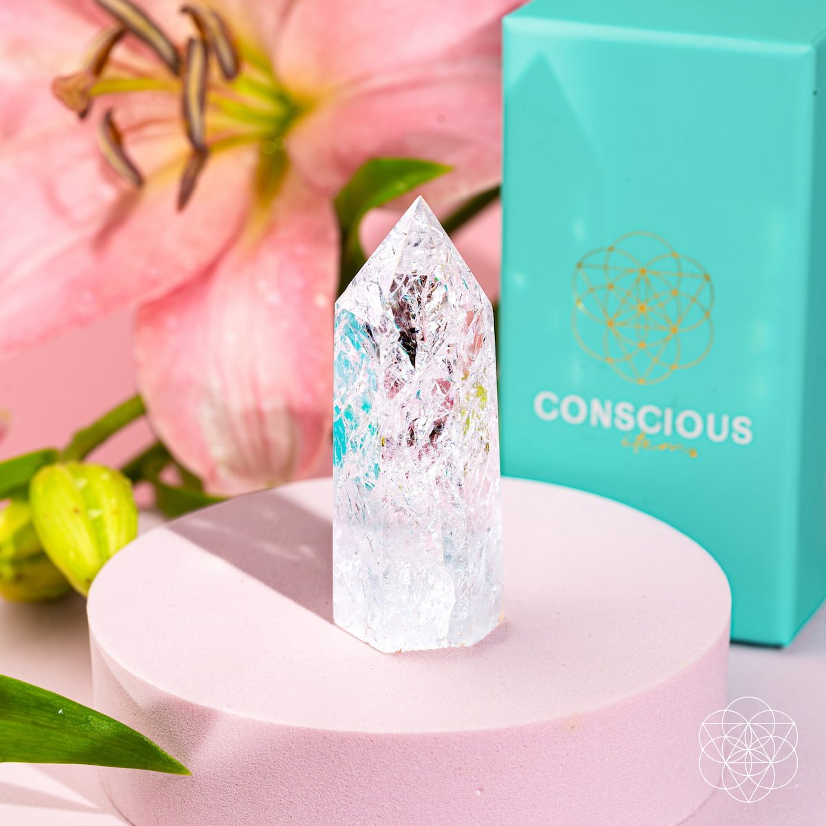 Limitless Manifestation - Ice Quartz Point - Starry Skies Austin