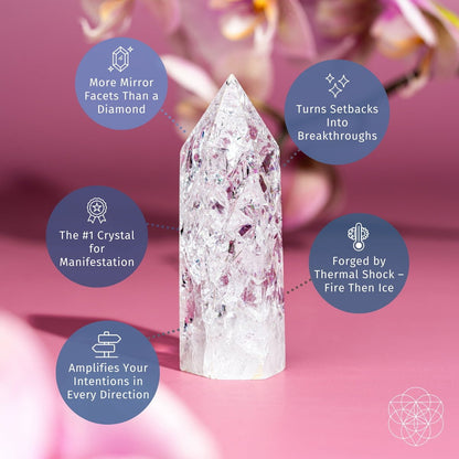 Limitless Manifestation - Ice Quartz Point - Starry Skies Austin