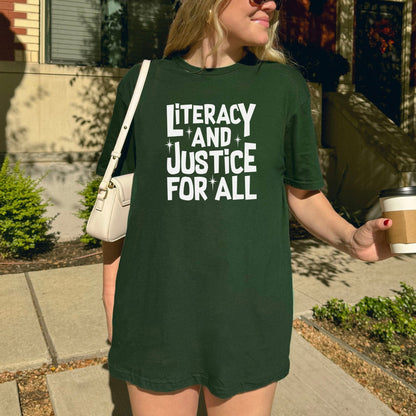 Literacy And Justice For All Gildan Softsyle Shirt - Starry Skies Austin