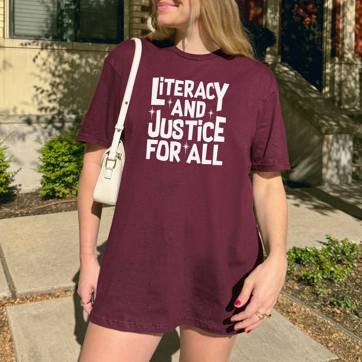Literacy And Justice For All Gildan Softsyle Shirt - Starry Skies Austin