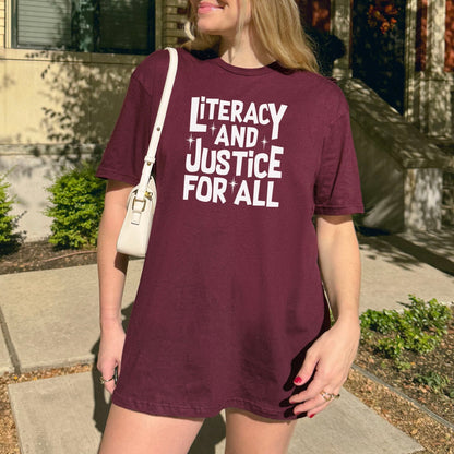 Literacy And Justice For All Gildan Softsyle Shirt - Starry Skies Austin