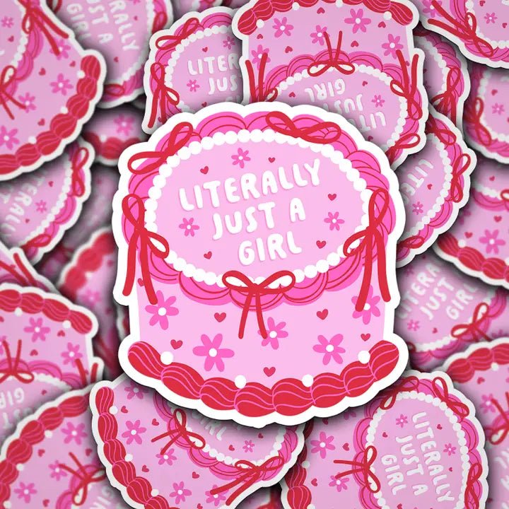 Literally Just A Girl Cake Sticker - Starry Skies Austin