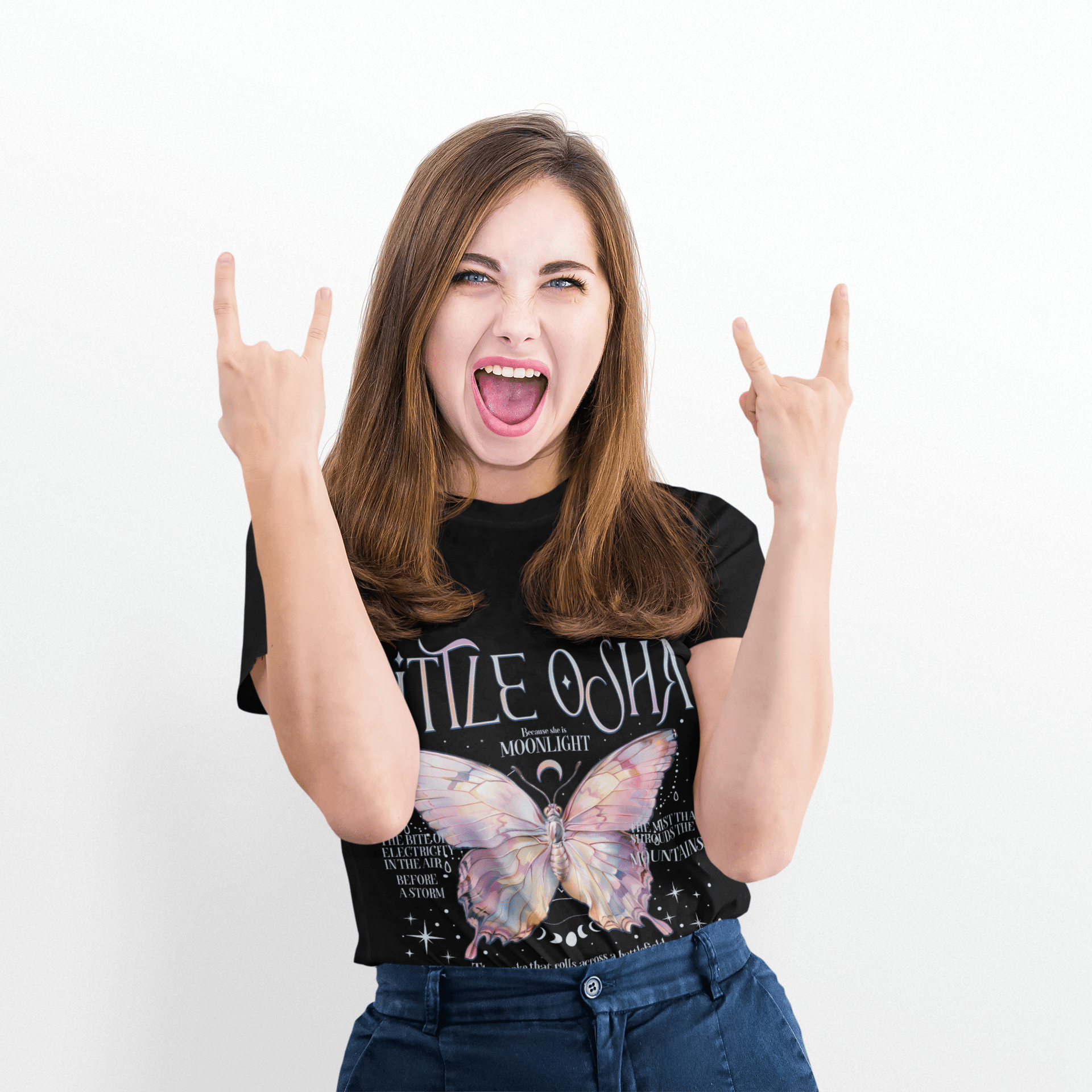 Little Osha Butterfly Softstyle Tee - Starry Skies Austin