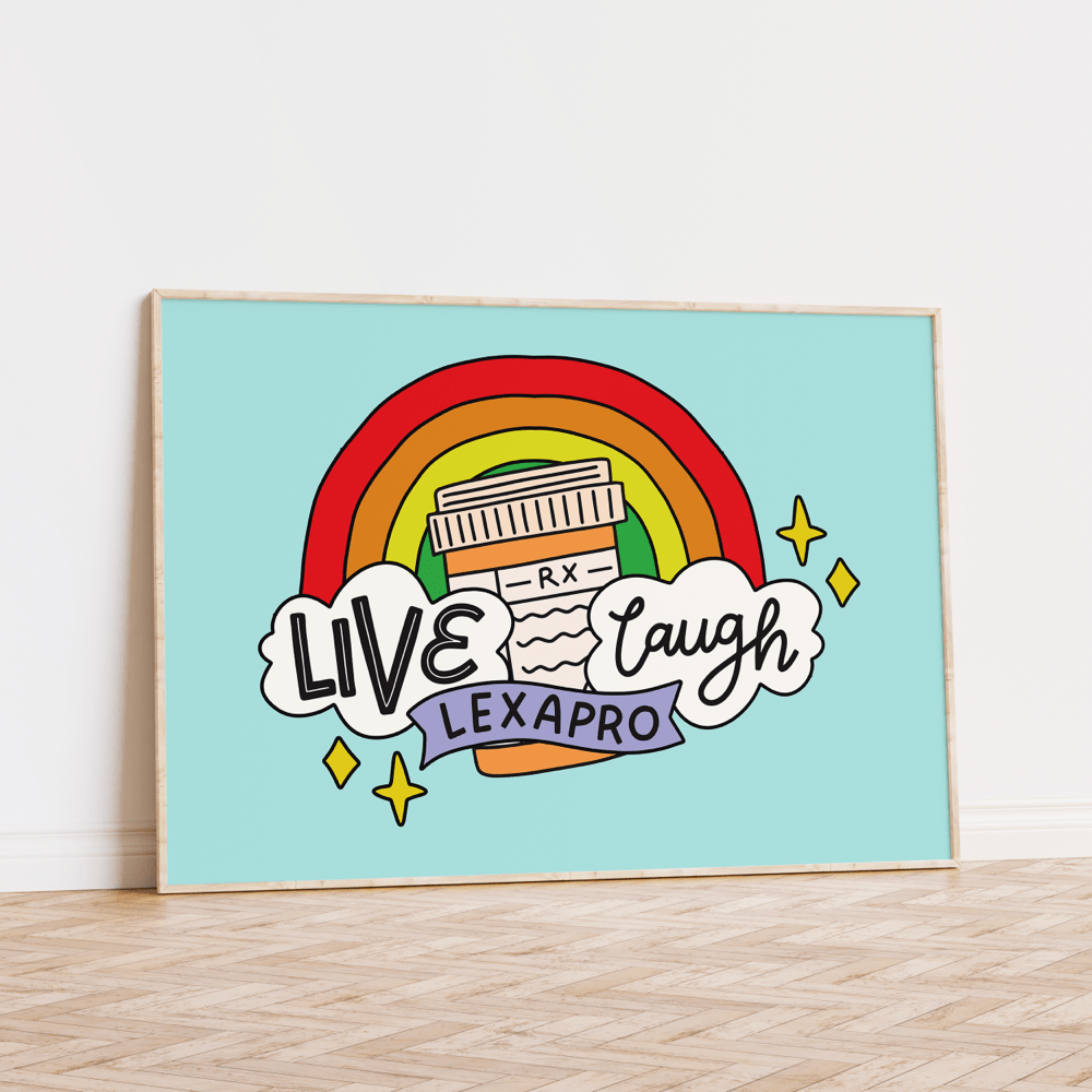 Live Laugh Lexapro Unframed Art Print - Starry Skies Austin
