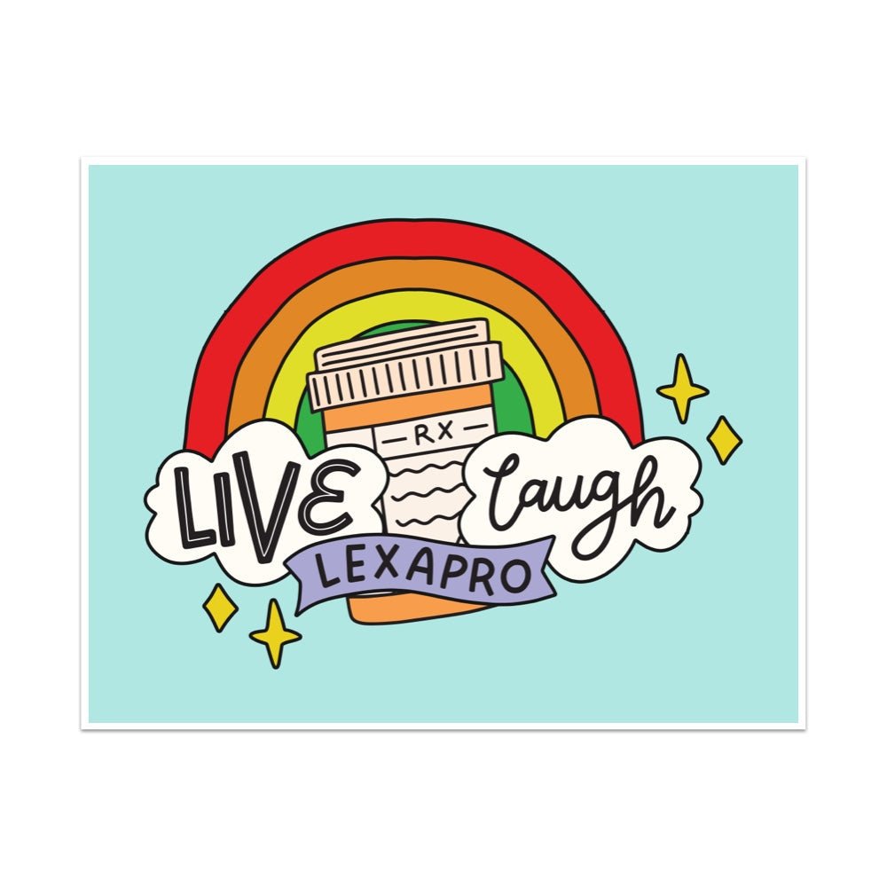 Live Laugh Lexapro Unframed Art Print - Starry Skies Austin