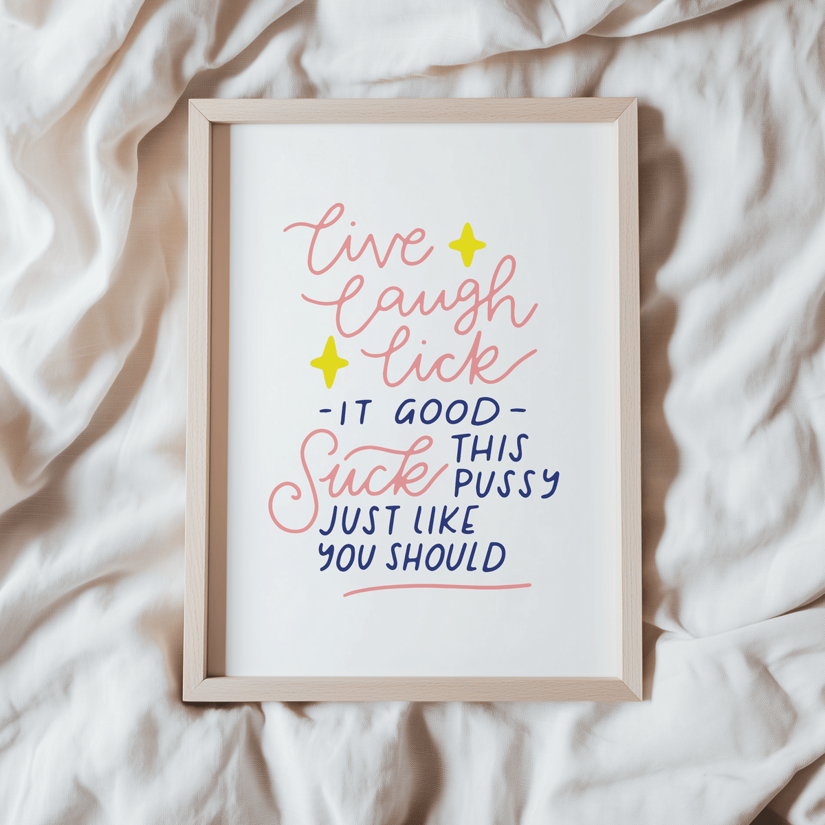 Live Laugh Lick It Good Unframed Art Print - Starry Skies Austin