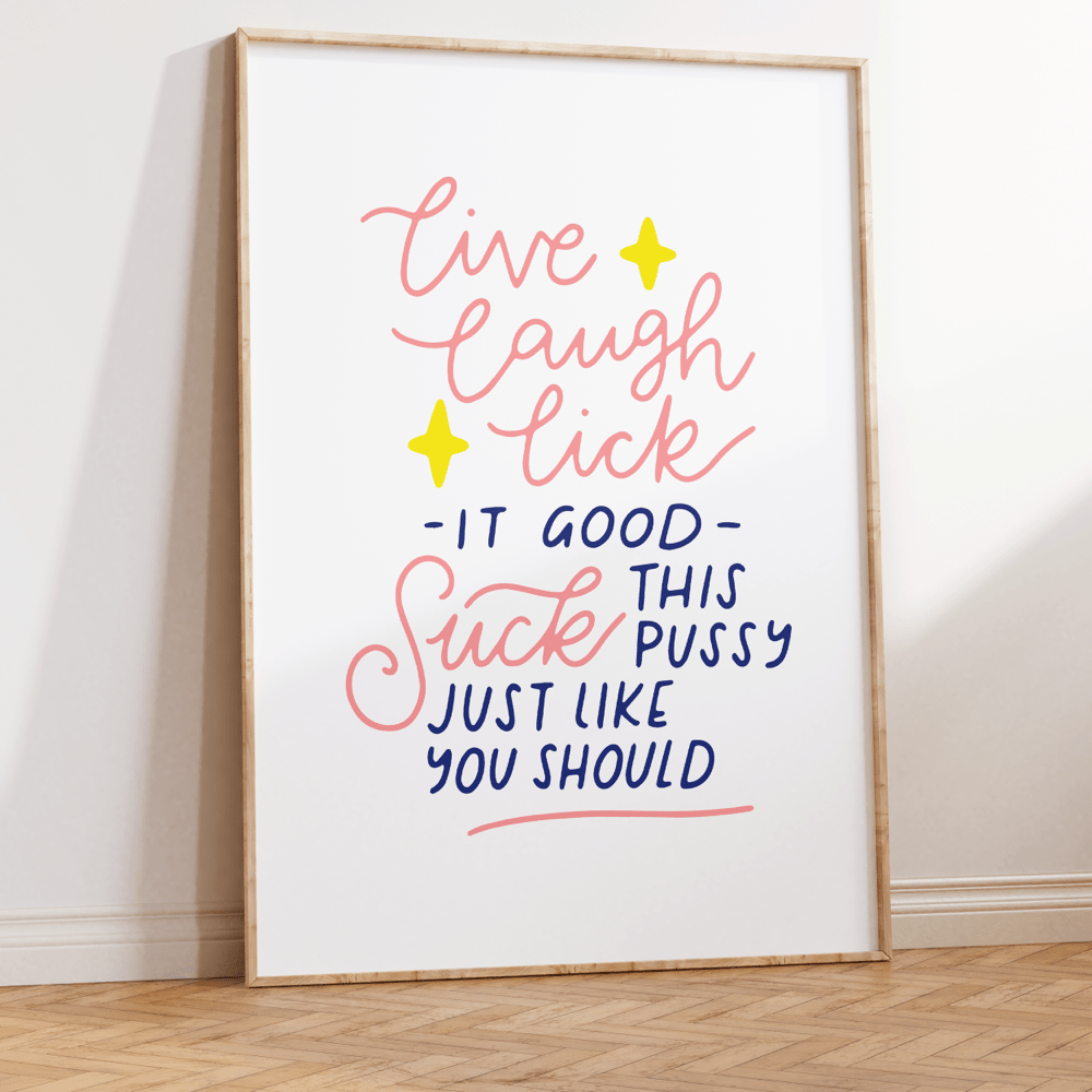 Live Laugh Lick It Good Unframed Art Print - Starry Skies Austin