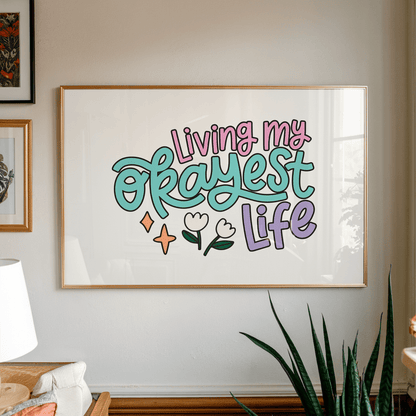 Living My Okayest Life Unframed Art Print - Starry Skies Austin