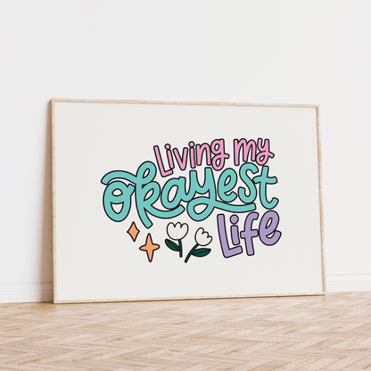 Living My Okayest Life Unframed Art Print - Starry Skies Austin