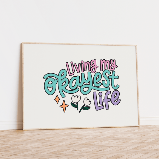 Living My Okayest Life Unframed Art Print - Starry Skies Austin