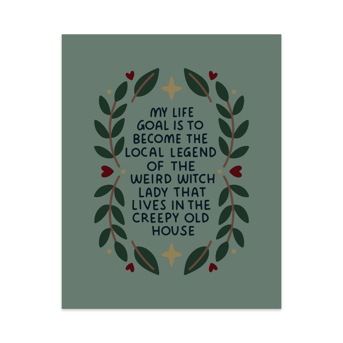 Local Legend Of The Weird Witch Unframed Art Print - Starry Skies Austin