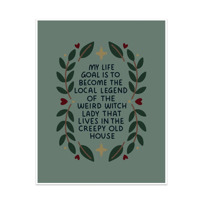 Local Legend Of The Weird Witch Unframed Art Print - Starry Skies Austin
