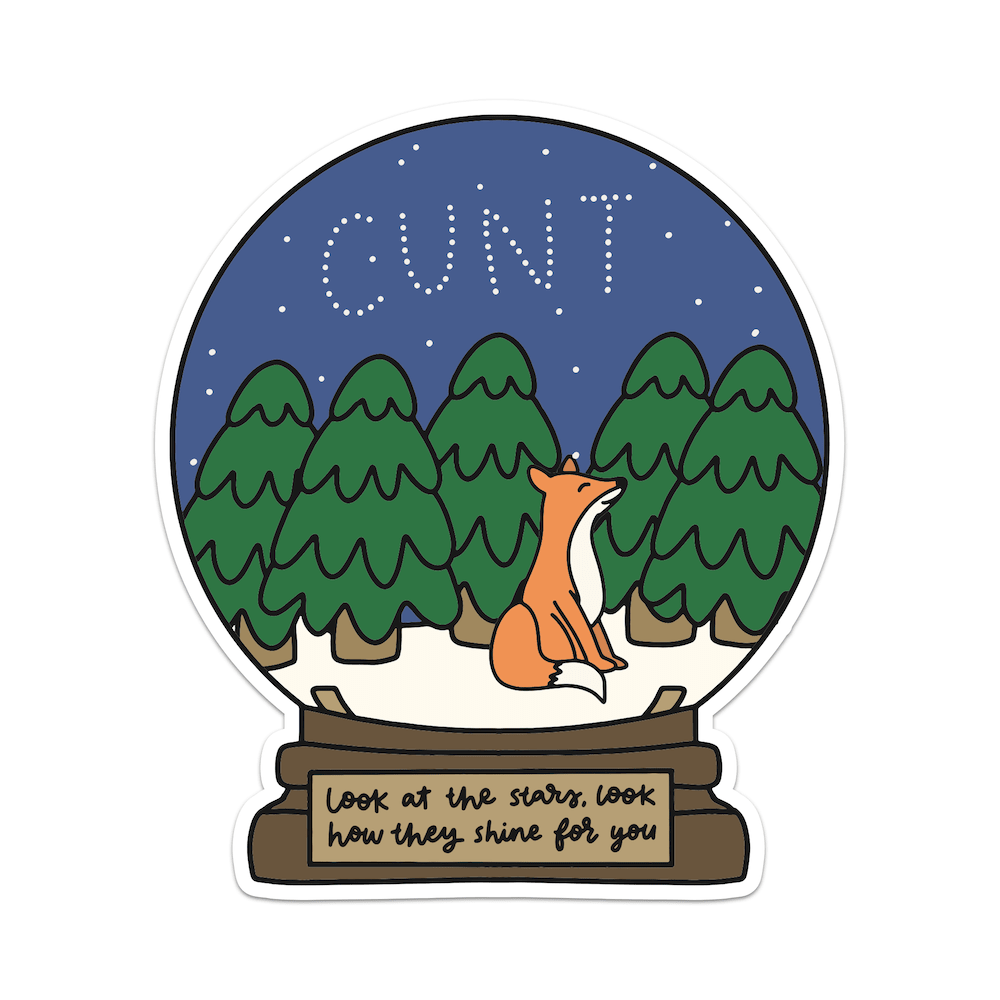 Look At The Stars Look How They Shine For You (Cunt) Vinyl Sticker - Starry Skies Austin