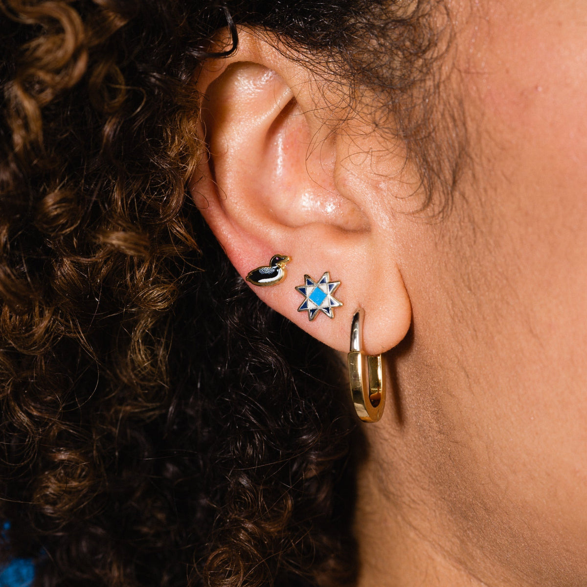 Loon Studs - Starry Skies Austin
