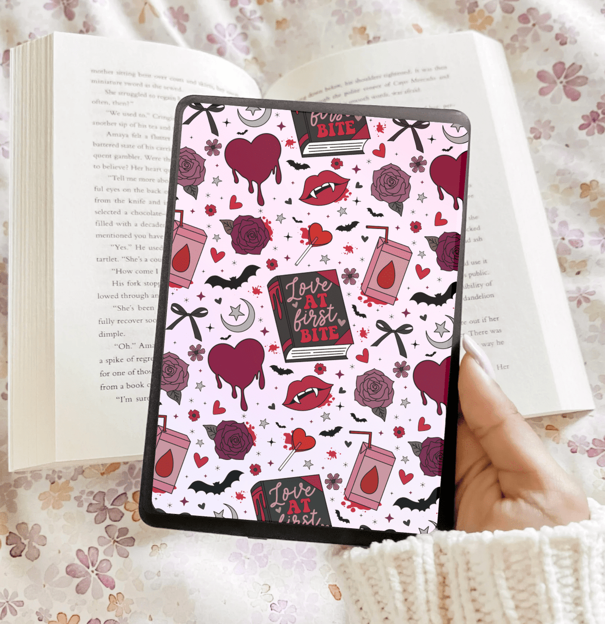 Love at First Bite Kindle Insert - Three Sizes - Optional Lamination - Starry Skies Austin