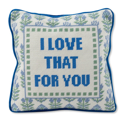 Love That for You Needlepoint Pillow - Starry Skies Austin