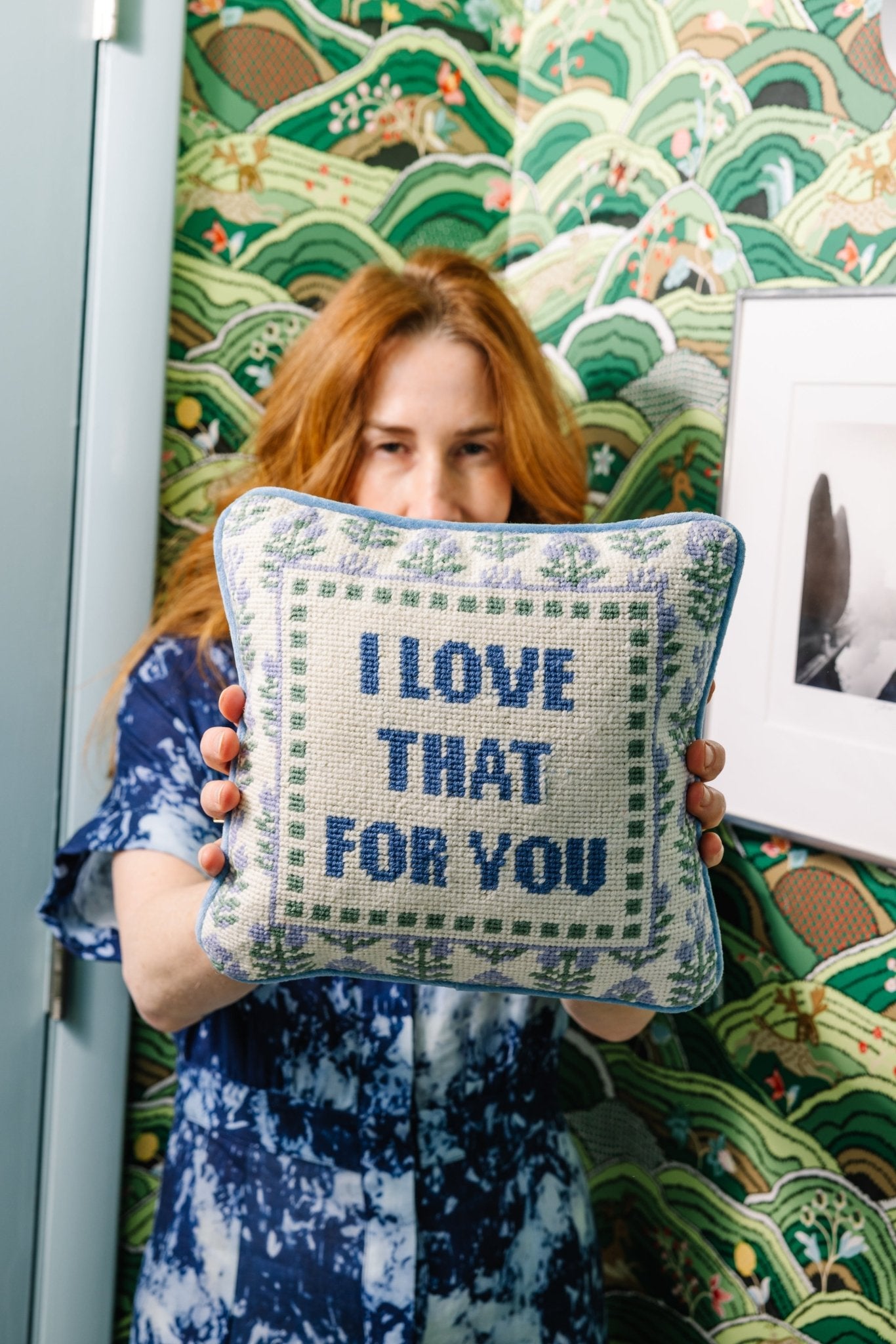 Love That for You Needlepoint Pillow - Starry Skies Austin