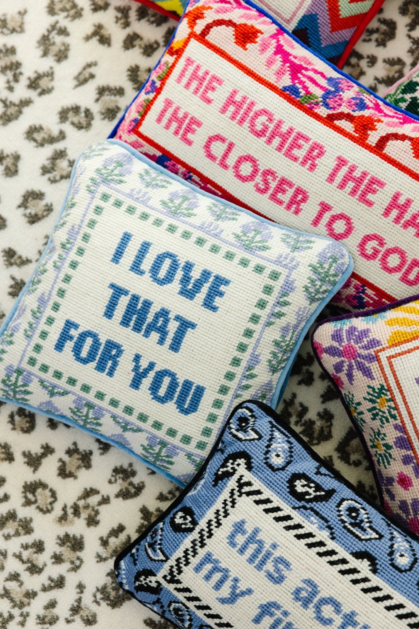 Love That for You Needlepoint Pillow - Starry Skies Austin