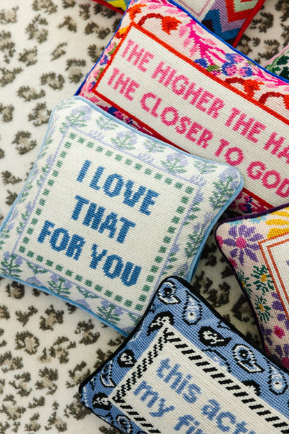 Love That for You Needlepoint Pillow - Starry Skies Austin