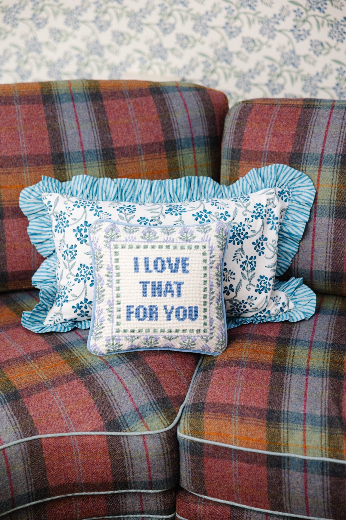 Love That for You Needlepoint Pillow - Starry Skies Austin