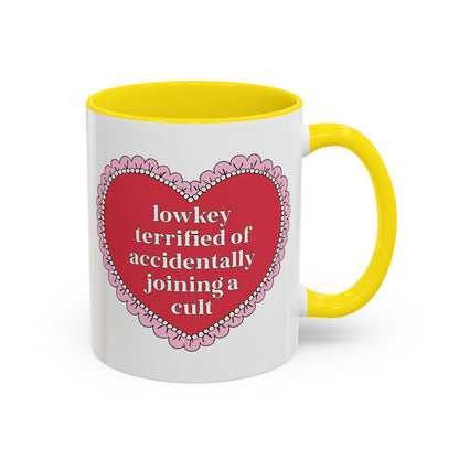 Lowkey Terrified of Accidentally Joining a Cult Coffee Mug - Starry Skies Austin