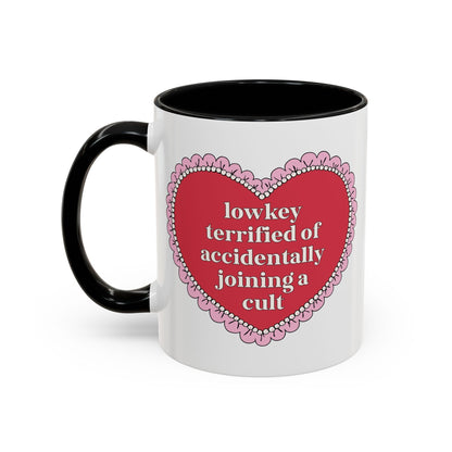 Lowkey Terrified of Accidentally Joining a Cult Coffee Mug - Starry Skies Austin