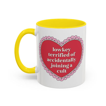 Lowkey Terrified of Accidentally Joining a Cult Coffee Mug - Starry Skies Austin