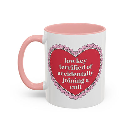 Lowkey Terrified of Accidentally Joining a Cult Coffee Mug - Starry Skies Austin
