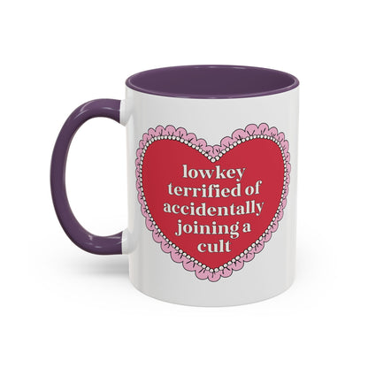 Lowkey Terrified of Accidentally Joining a Cult Coffee Mug - Starry Skies Austin