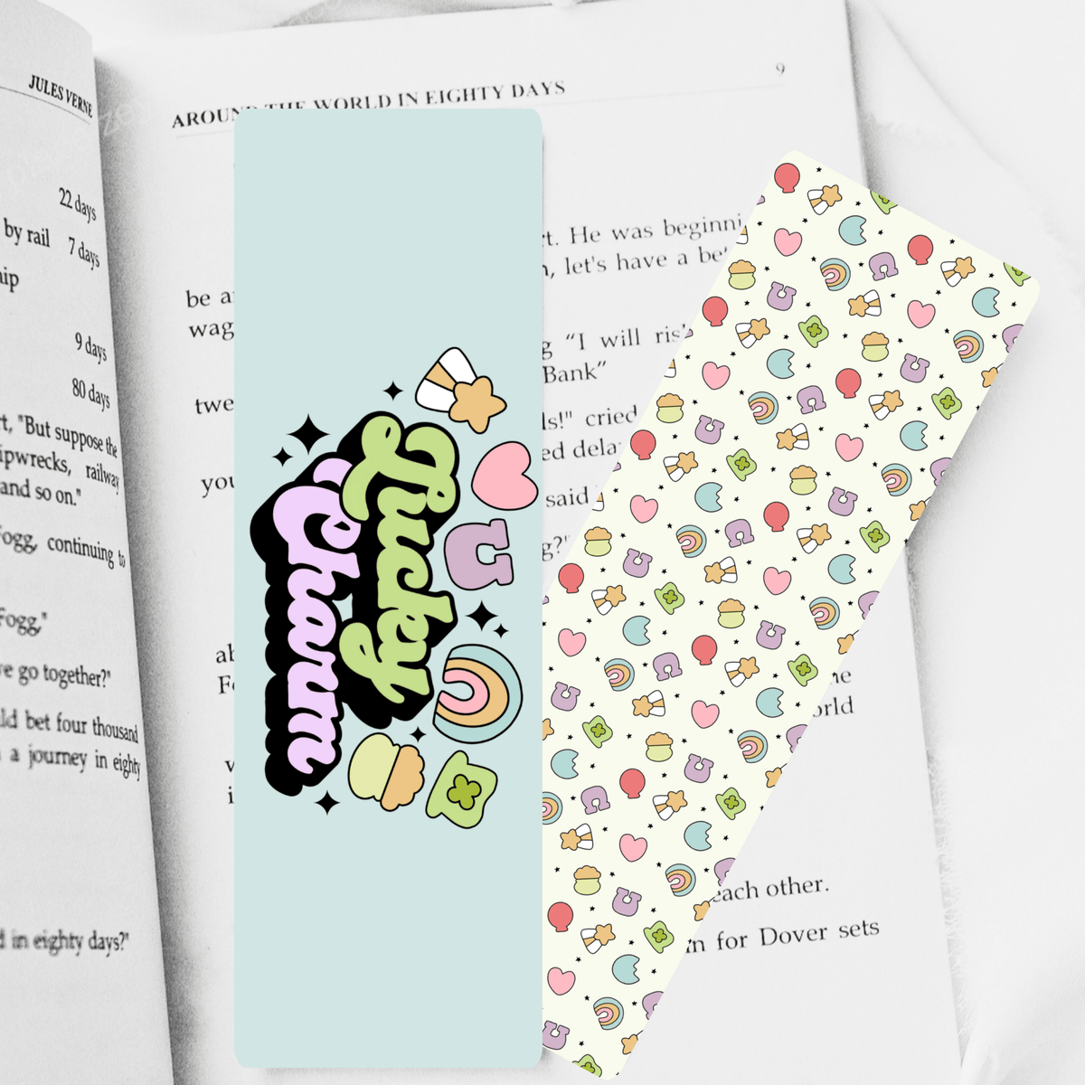 Lucky Charm Dual-Sided Cardstock Bookmark - Starry Skies Austin