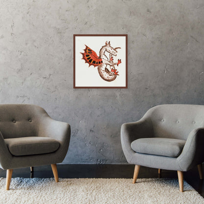 Majestic Medieval Dragon Fine Art Print - Starry Skies Austin