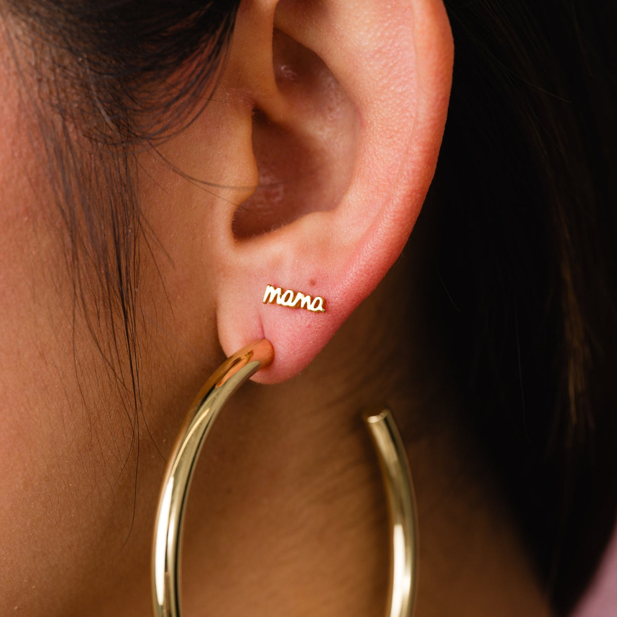 Mama Script Studs - Starry Skies Austin