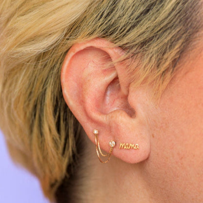 Mama Script Studs - Starry Skies Austin