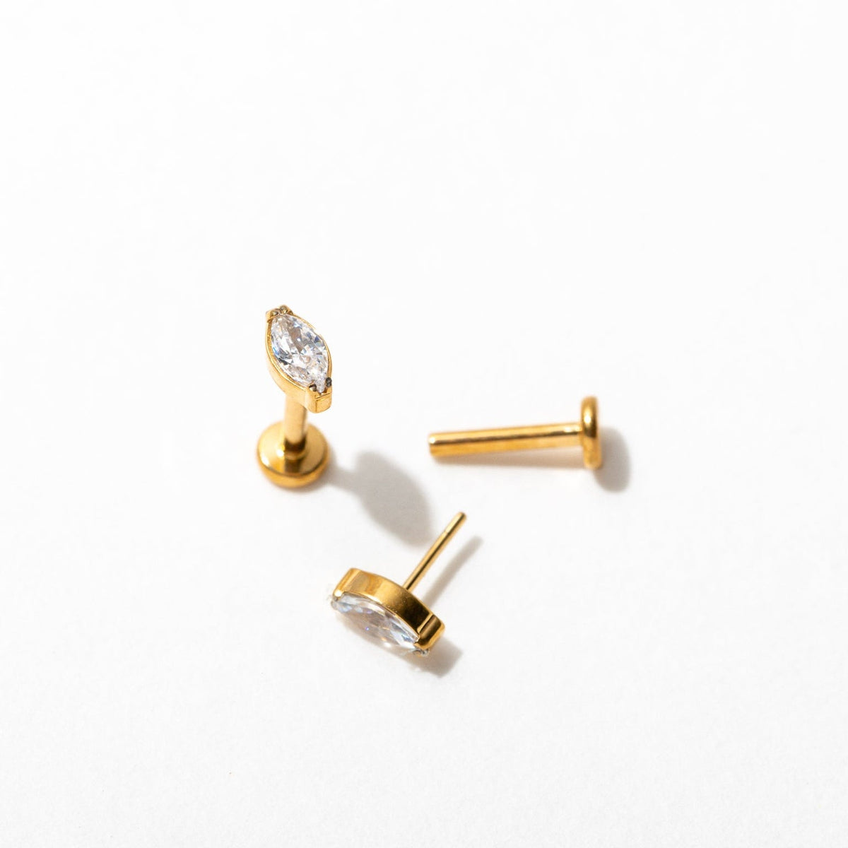 Marquise Flat Back Studs - Starry Skies Austin