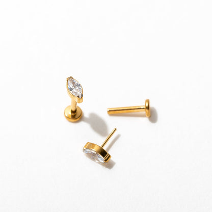 Marquise Flat Back Studs - Starry Skies Austin