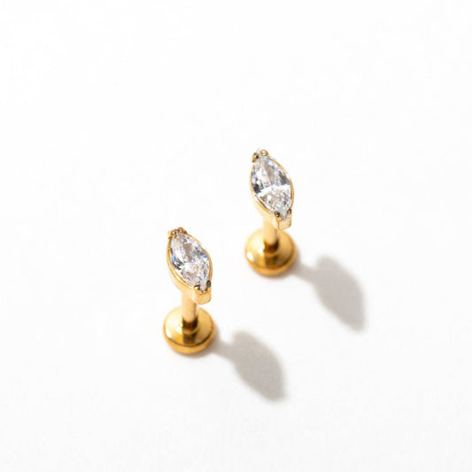Marquise Flat Back Studs - Starry Skies Austin