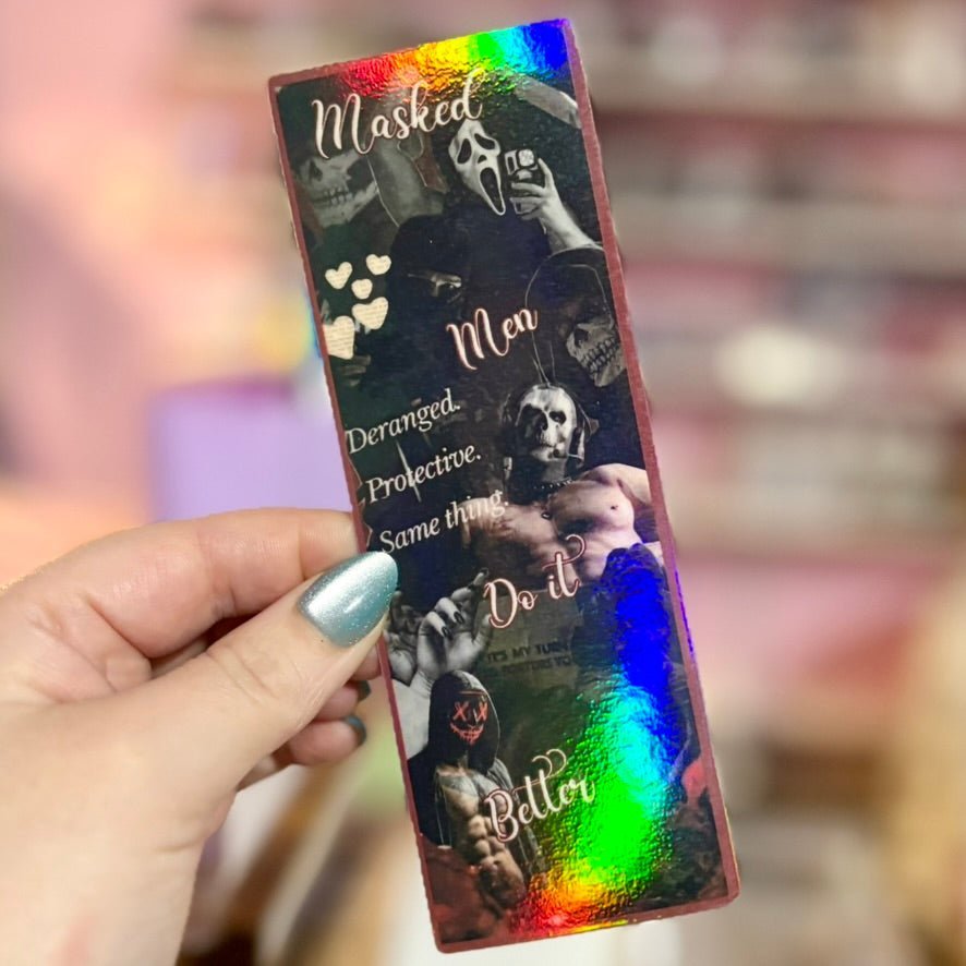 Masked Men Do it Better Smut Inspired Collage Bookmark - Starry Skies Austin