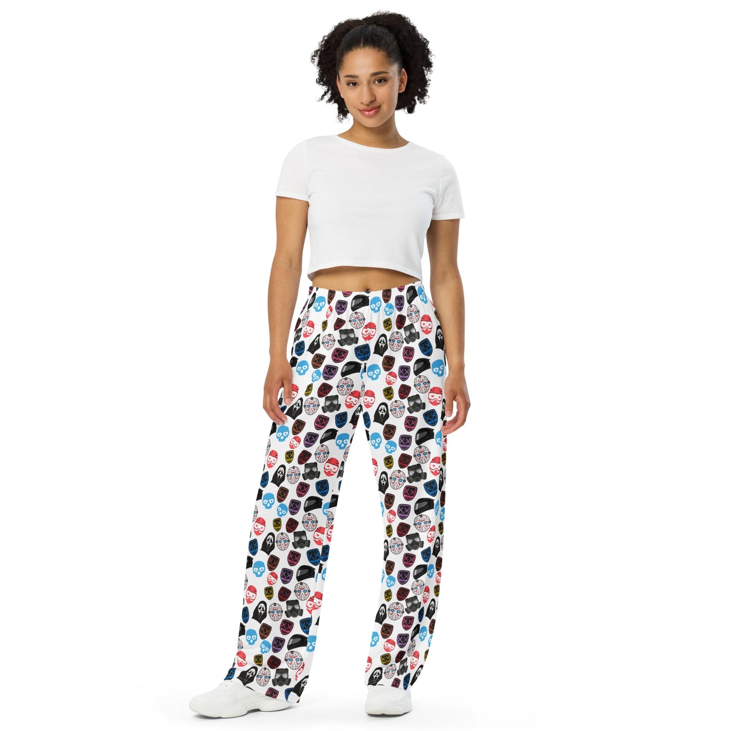 Masked men wide - leg lounge pants - Starry Skies Austin
