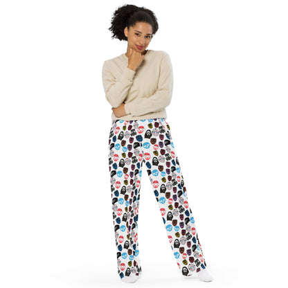 Masked men wide - leg lounge pants - Starry Skies Austin