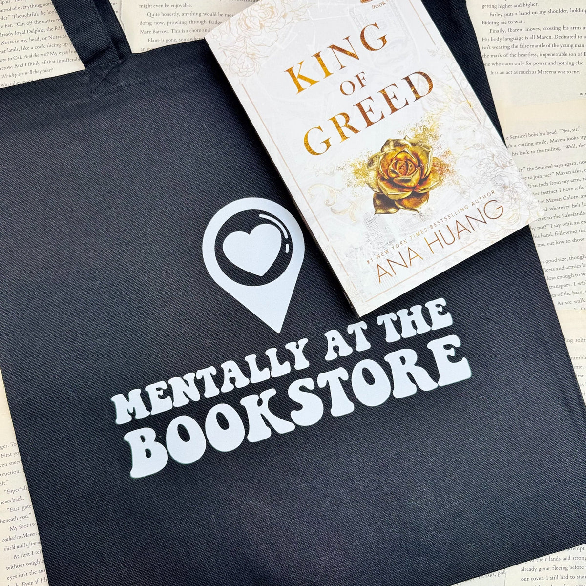 Mentally at the Bookstore Canvas Tote Bag – Perfect for Bookstore Adventures - Starry Skies Austin