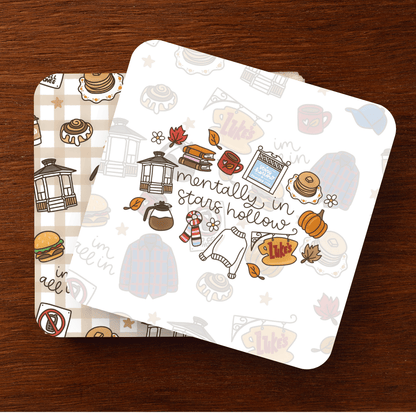 Mentally in Stars Hollow Coasters - Set of 2 - Starry Skies Austin