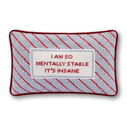 Mentally Stable Needlepoint Pillow - Starry Skies Austin