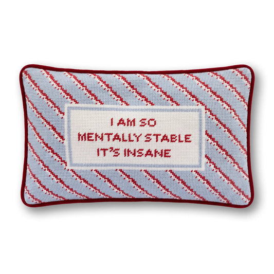Mentally Stable Needlepoint Pillow - Starry Skies Austin