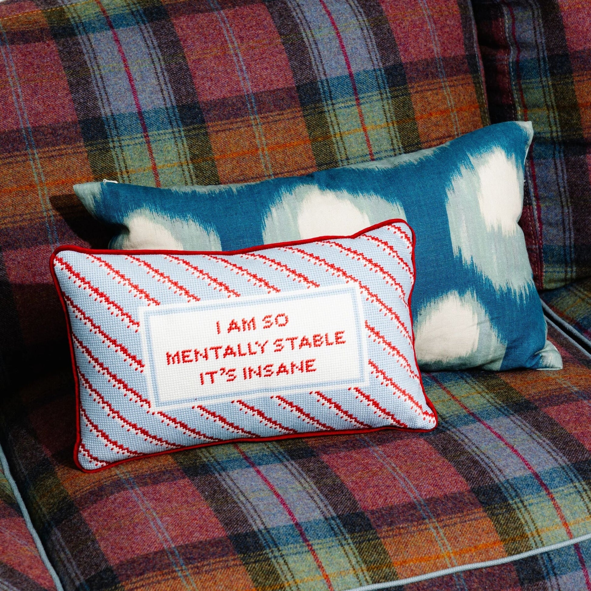 Mentally Stable Needlepoint Pillow - Starry Skies Austin