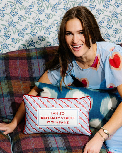Mentally Stable Needlepoint Pillow - Starry Skies Austin
