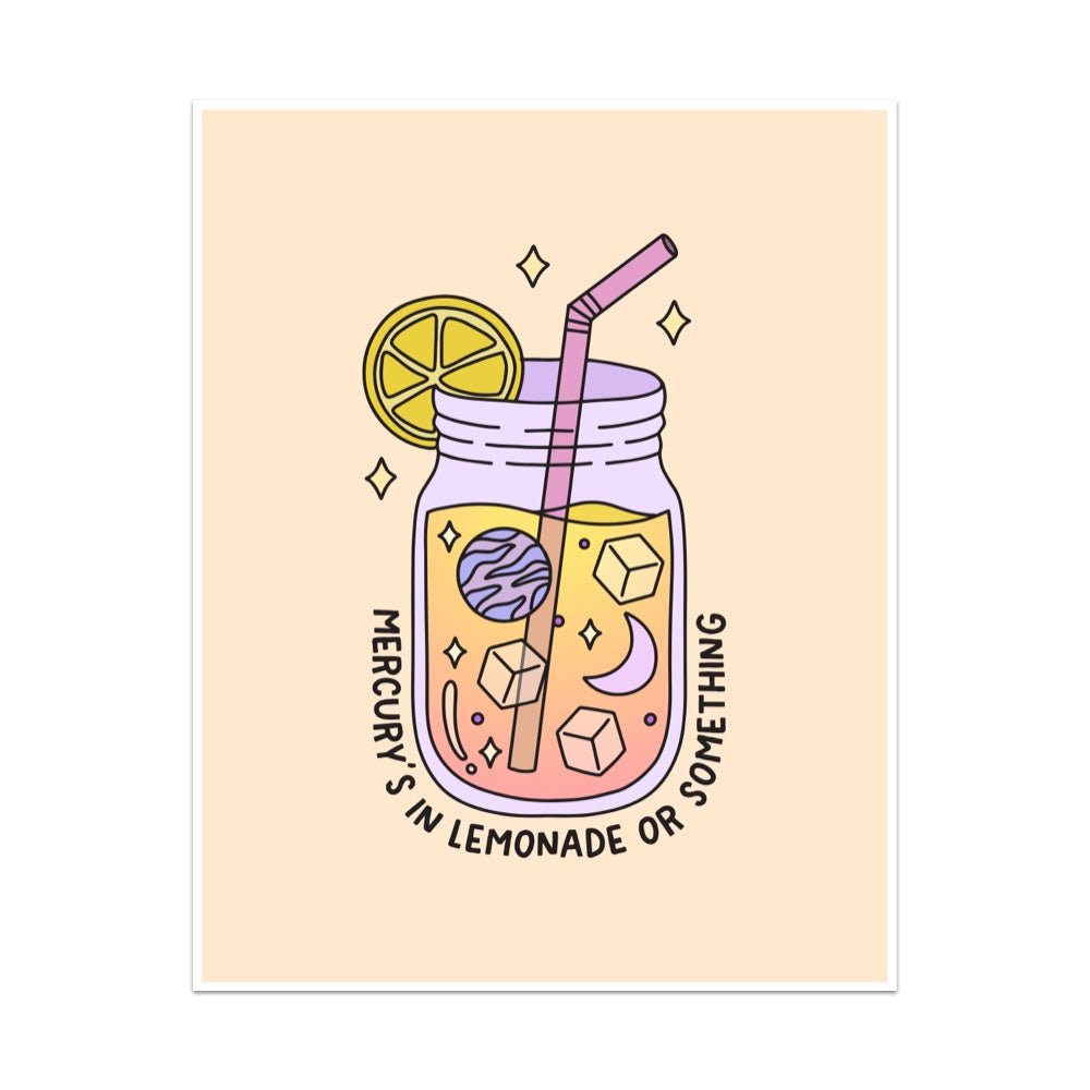 Mercury's in Lemonade or Something Unframed Art Print - Starry Skies Austin