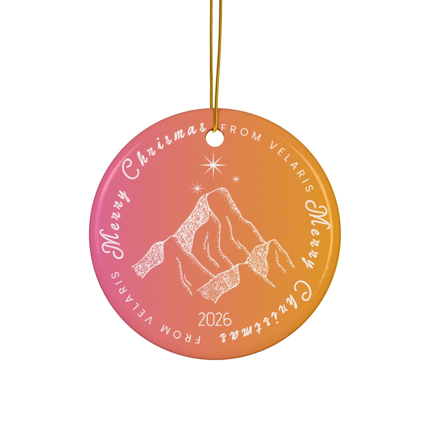 Merry Christmas From Velaris ACOTAR Christmas Ornament - Starry Skies Austin