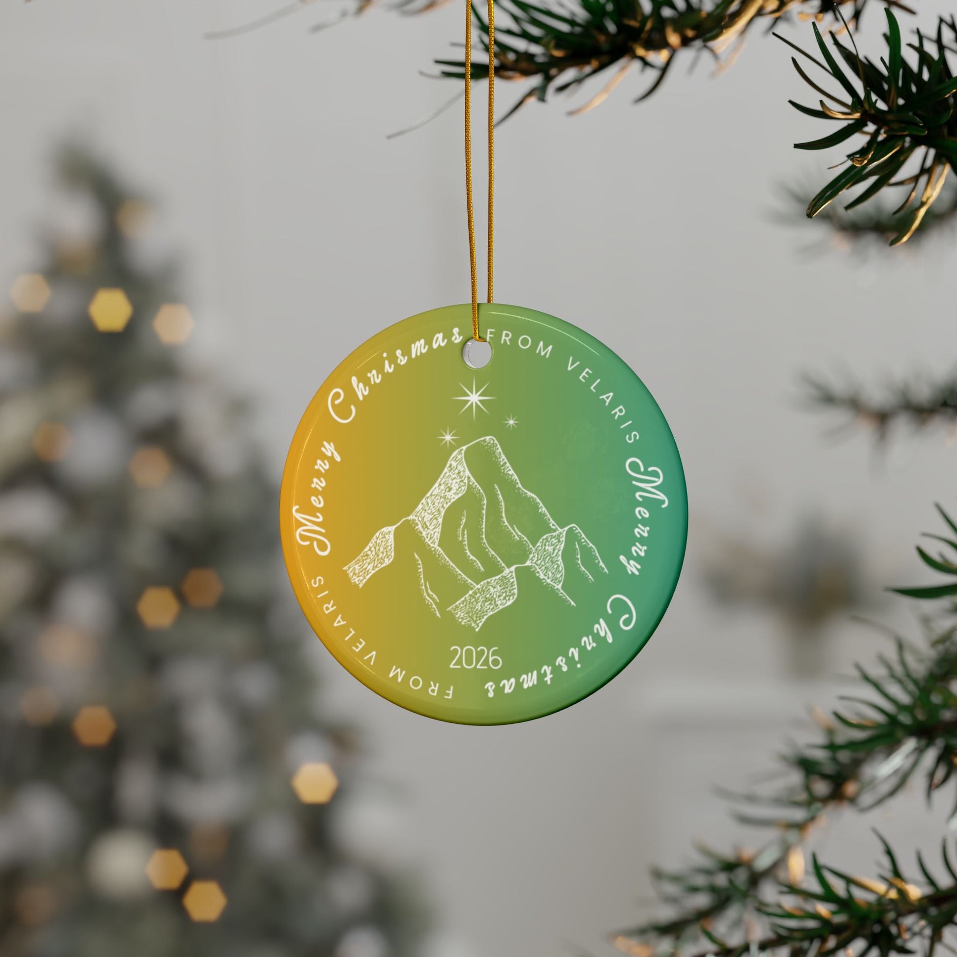 Merry Christmas From Velaris ACOTAR Christmas Ornament - Starry Skies Austin