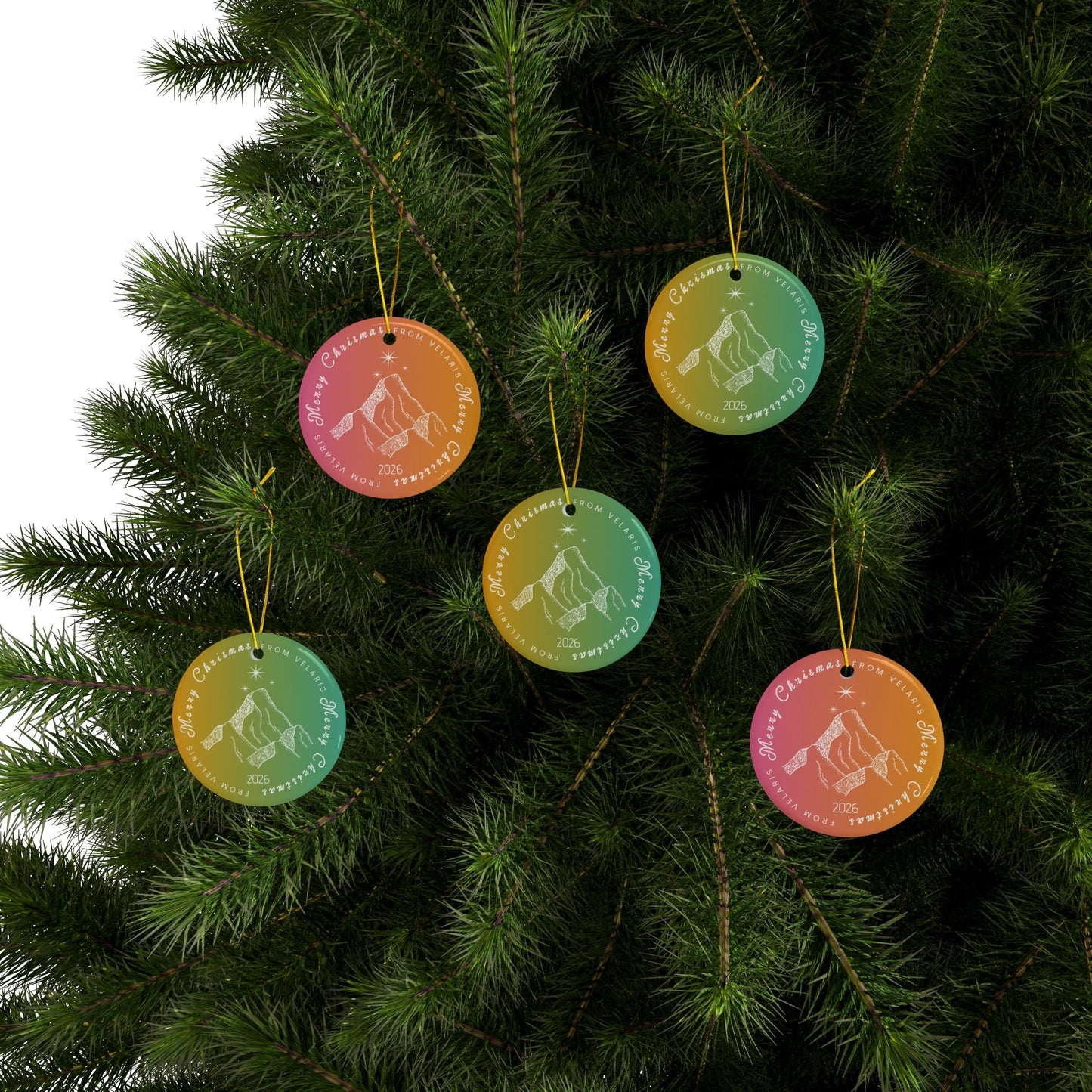 Merry Christmas From Velaris ACOTAR Christmas Ornament - Starry Skies Austin